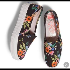 Keds X Rifle Paper Co lively Floral Triple Decker Slip on Sneakers